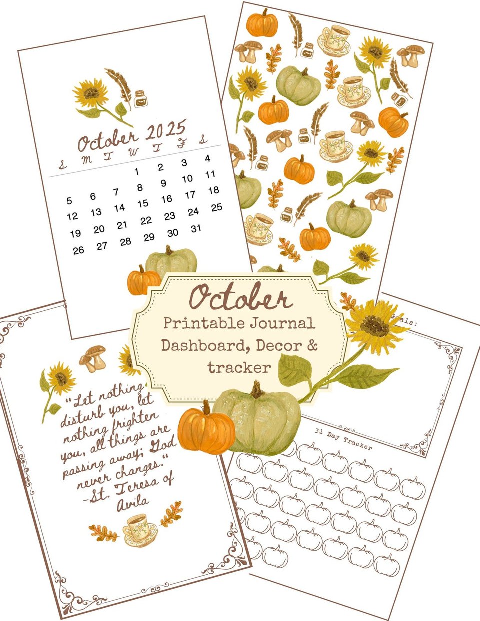 October 2025 Printable Pocket Size Dashboard