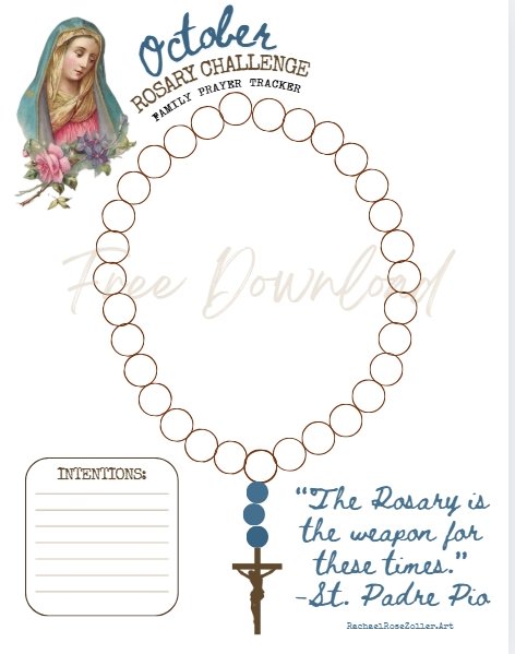 October Rosary Challenge Freebie