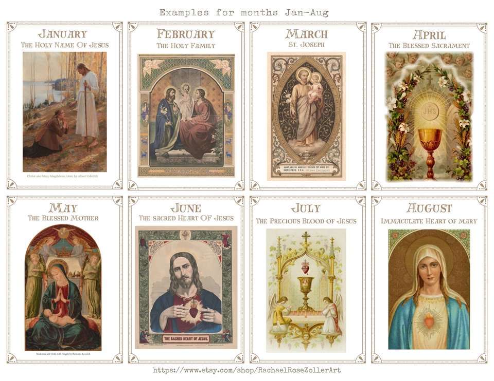 Catholic Liturgical Months of the Year Homeschool Art and Prayer