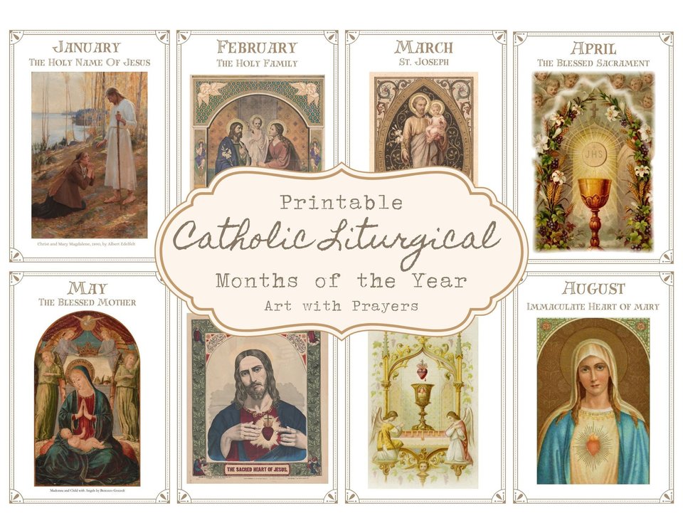 Catholic Liturgical Months of the Year Homeschool Art and Prayer