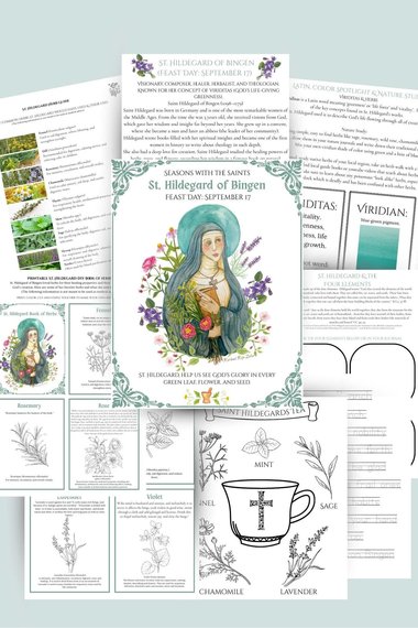 St. Hildegard of Bingen | Seasons with the Saints Homeschool Printable 