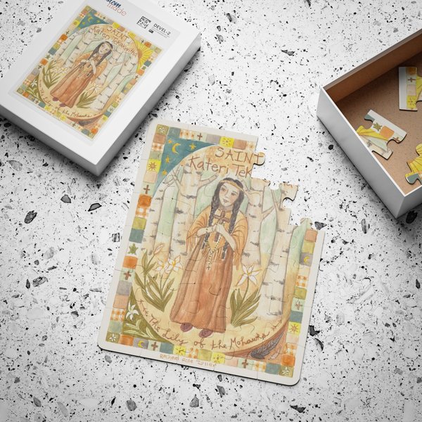 St. Kateri Tekakwitha The lily of the Mohawks Catholic Kids' Puzzle, 30-Piece