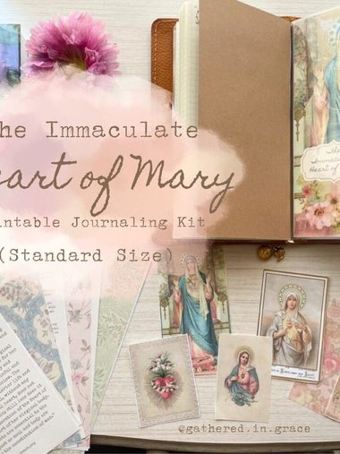 August Immaculate Heart of Mary Printable Catholic Liturgical Journaling Kit STANDARD Size